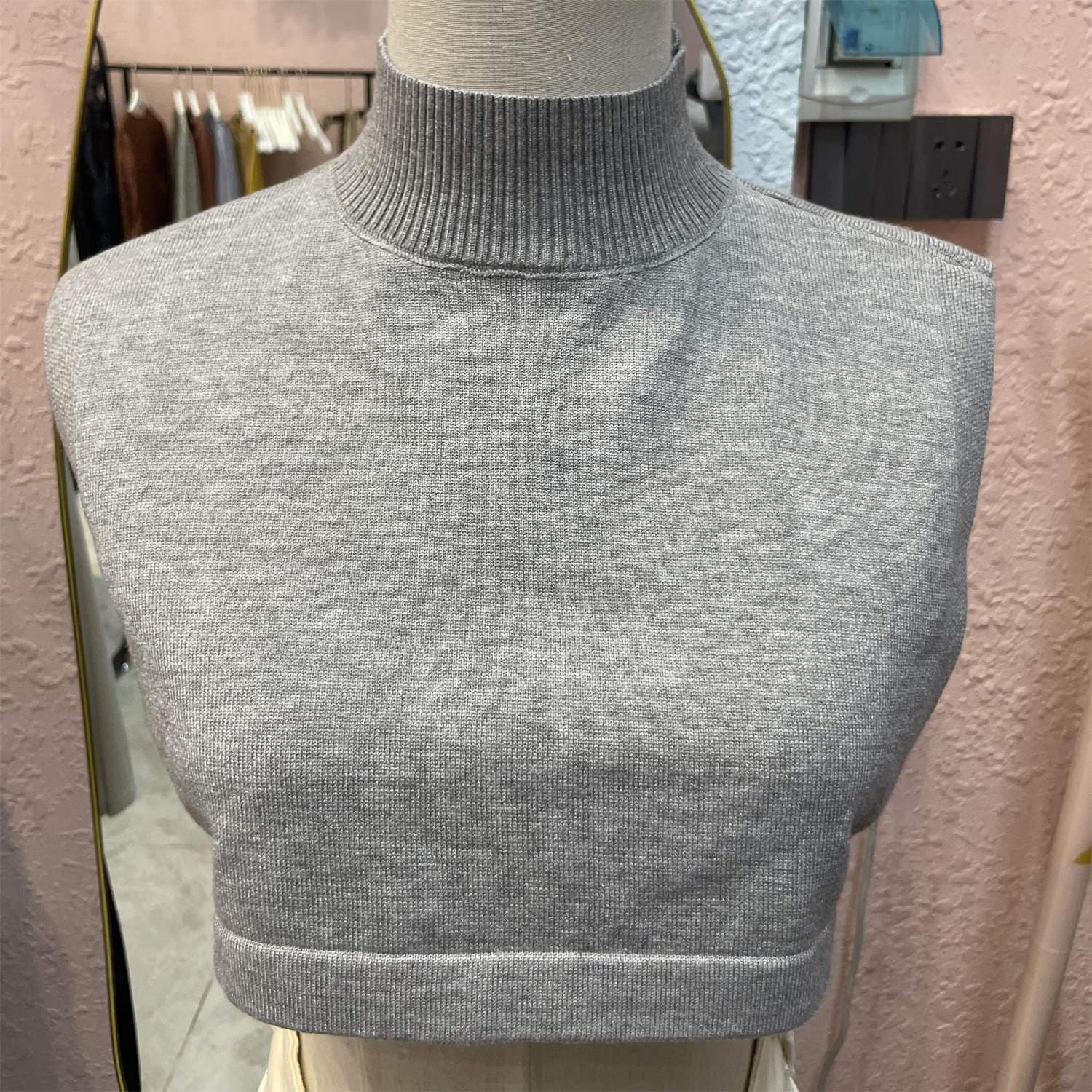 【骨格ウェーブ・ナチュラル】タートルネック風つけ襟|いつもの服を簡単ハイネック化