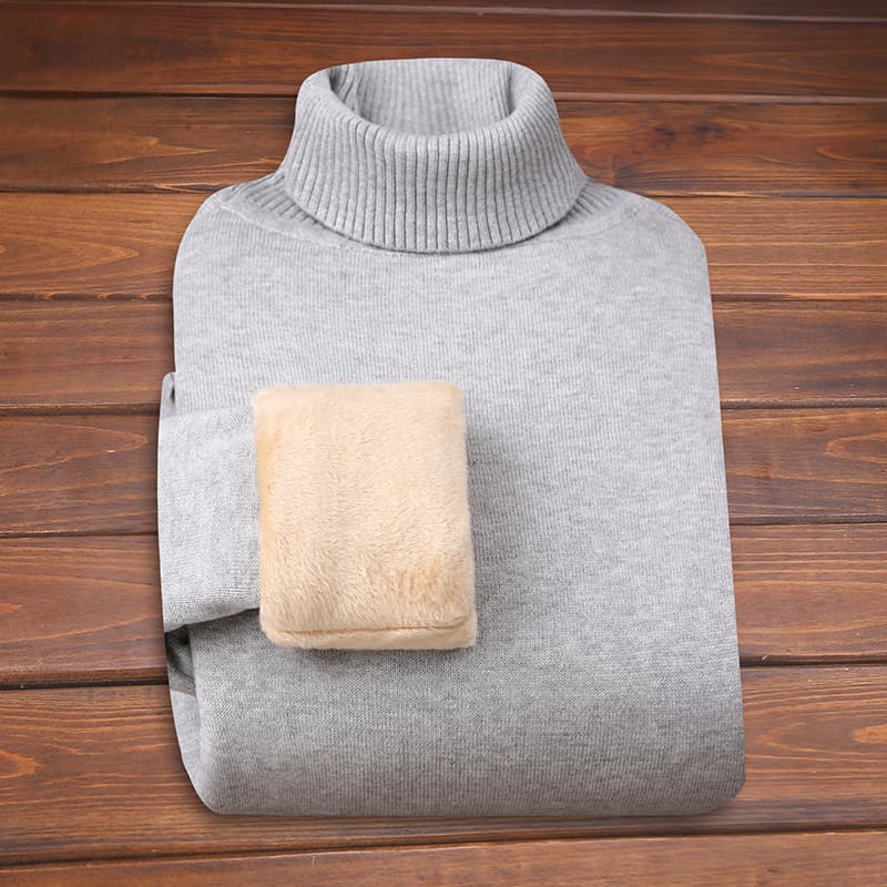 タートルネック メンズ 長袖 暖か裏起毛 ハイネックセーター 秋冬 極暖 M~3XL