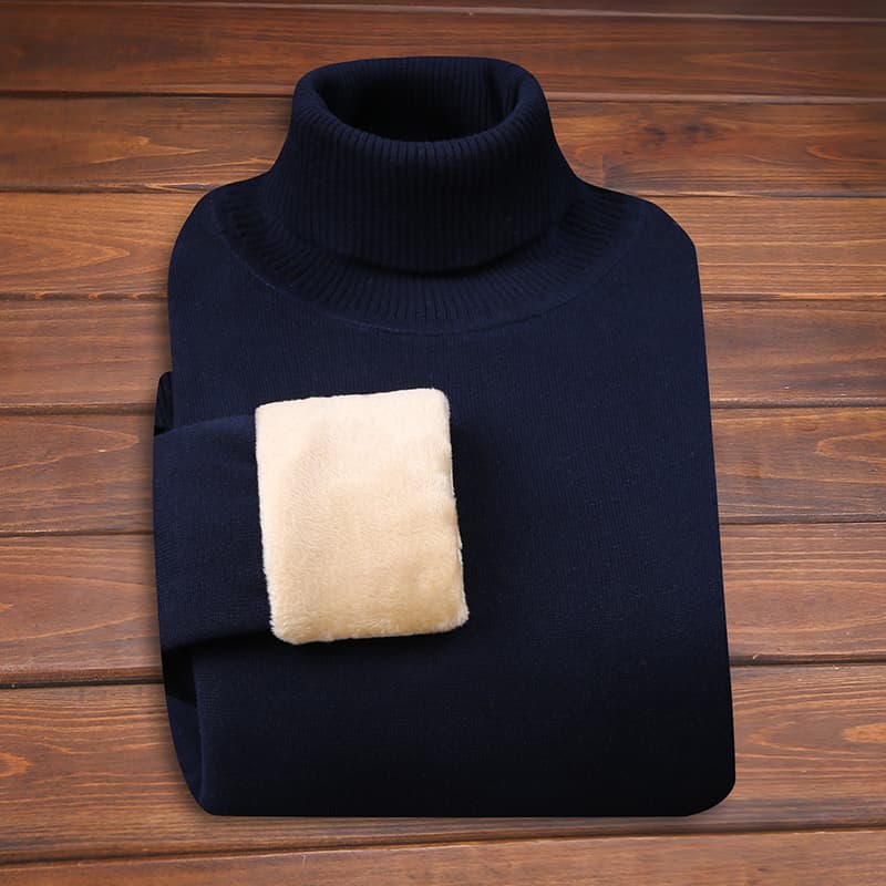 タートルネック メンズ 長袖 暖か裏起毛 ハイネックセーター 秋冬 極暖 M~3XL