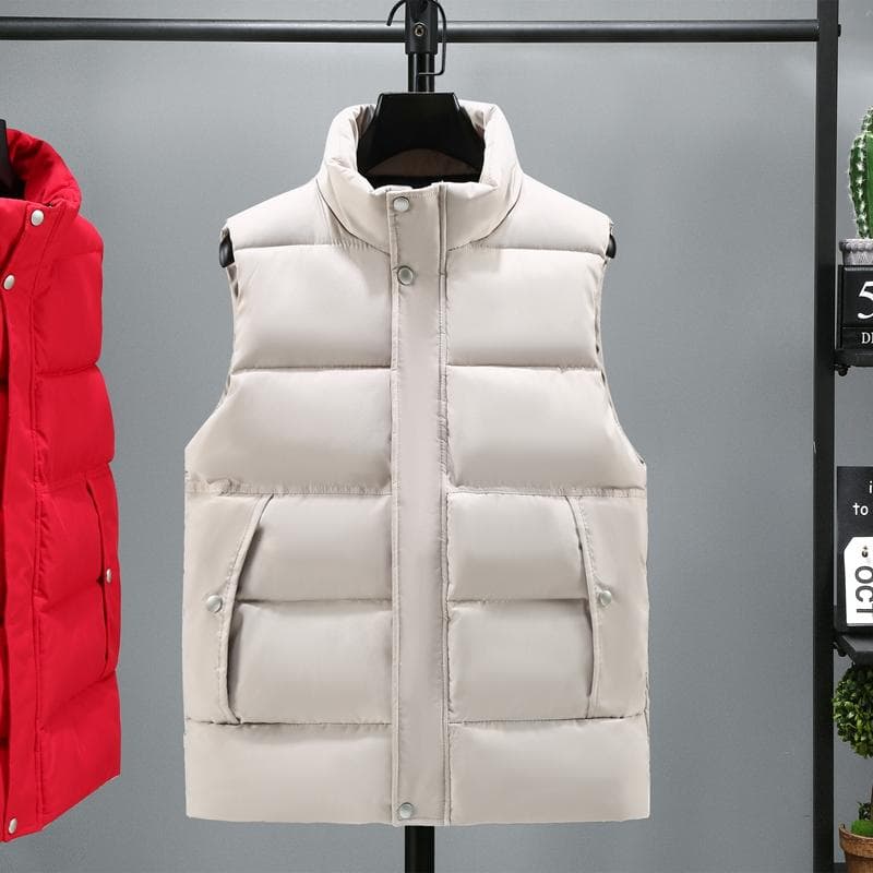 タートルネック メンズ ベスト ノースリーブ ふっくら暖か中綿ベスト 大きいサイズ ぽっちゃり対応 L〜5XL