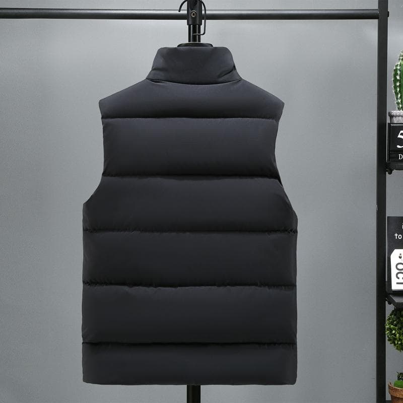 タートルネック メンズ ベスト ノースリーブ ふっくら暖か中綿ベスト 大きいサイズ ぽっちゃり対応 L〜5XL