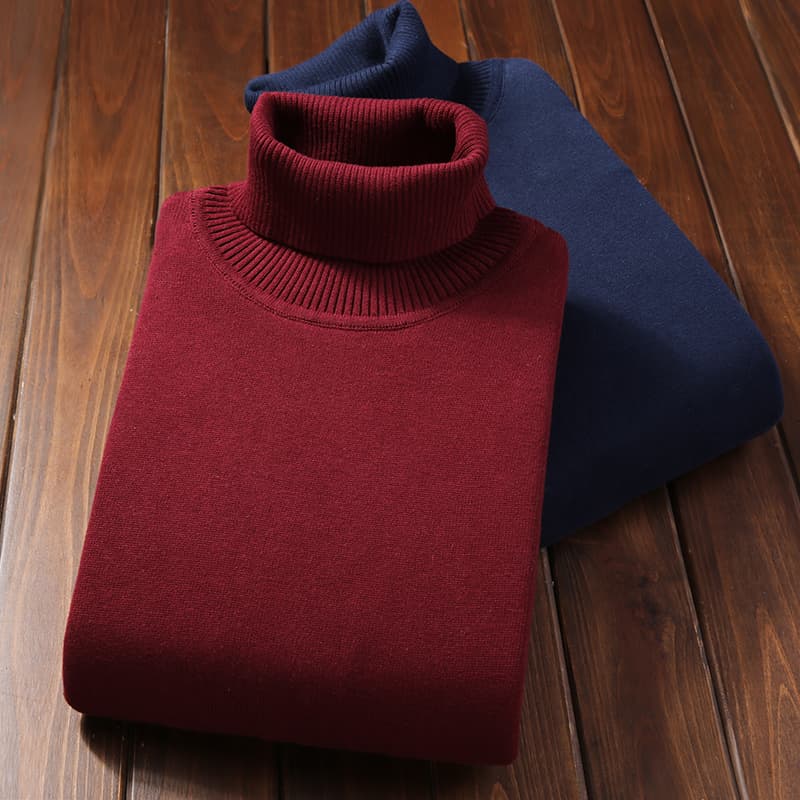 タートルネック メンズ 長袖 暖か裏起毛 ハイネックセーター 秋冬 極暖 M~3XL